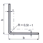 Tenkostěnný profil rovnoramenný L